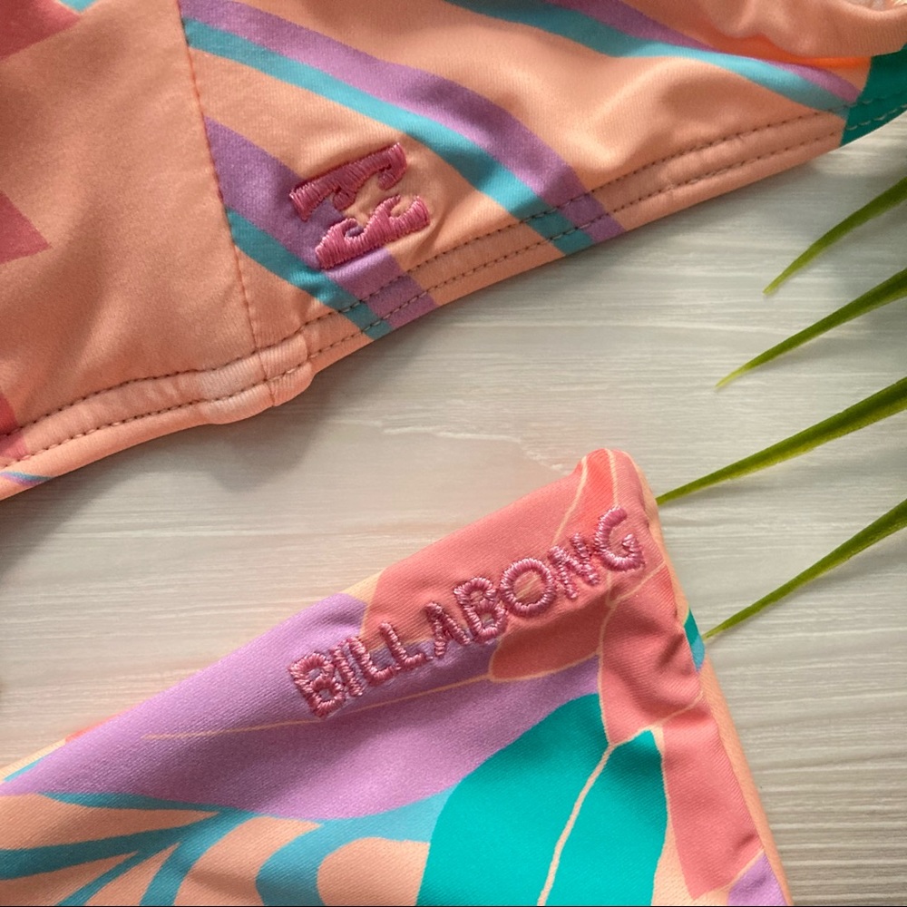 Billabong ECO 🌸 Lost in Daydreams Tropical Pink Floral Bralette Bikini Top - Picture 6 of 12